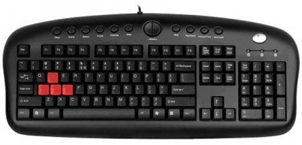 A4-TECH KB-28G KABLOLU USB Q KLAVYE+BİLEKLİK,SİYAH