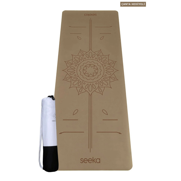 Seeka Yoga Pro Serisi Sun Yoga Matı - Açık Kahve