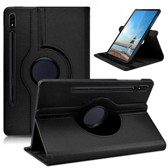 Polham Samsung Galaxy Tab S8 Plus 2022 12.4 (X800-X806) Standlı Tablet Kılıfı, Darbe Emici,Kaymaz