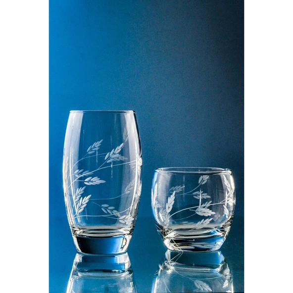 Decocia Pudgy 12 Parça Su ve Meşrubat Kesme Bardak Seti Sürgün Desenli ürün görseli