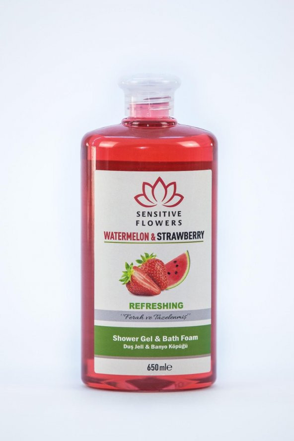 Sensitive Flowers Watermelon Strawberry Refreshing Duş Jeli 650 Ml