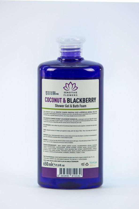 Sensitive Flowers Coconut Blackberry Exotic Duş Jeli 650 Ml