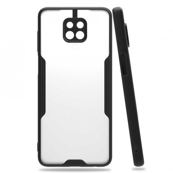 Xiaomi Redmi Note 9S Kılıf Parfe Kapak - Siyah