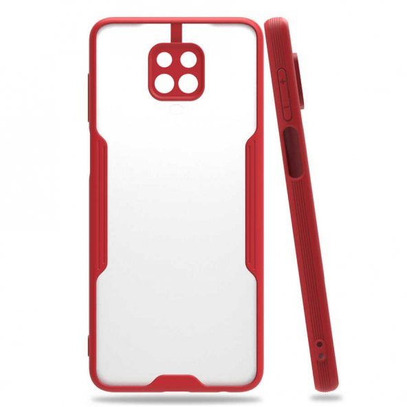 Xiaomi Redmi Note 9S Kılıf Parfe Kapak - Kırmızı