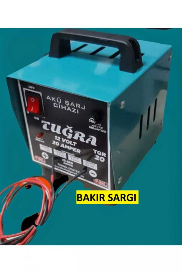 Tuğra Tgr20 Bakır Sargı 12 Volt 20 Amper Akü Şarj Cihazı