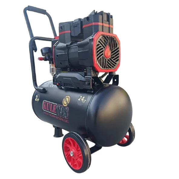 Kuletaş Premium 2 Hp 8 Bar Sessiz Yağsız Hava Kompresörü 24 L ürün görseli 1