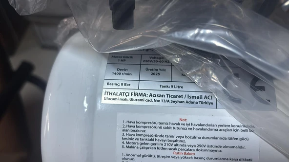 Kuletaş Süper Sessiz Yağsız Kompresör 9 Litre - Resim 3