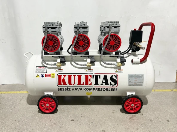 Kuletaş 3 Hp 8 Bar 100 Lt Süper Sessiz Yağsız Kompresör