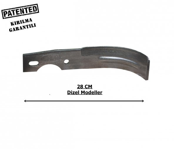 Demiray Federli Çapa Makinası Bıçakları 28 Cm Büyük Boy 24 Adet