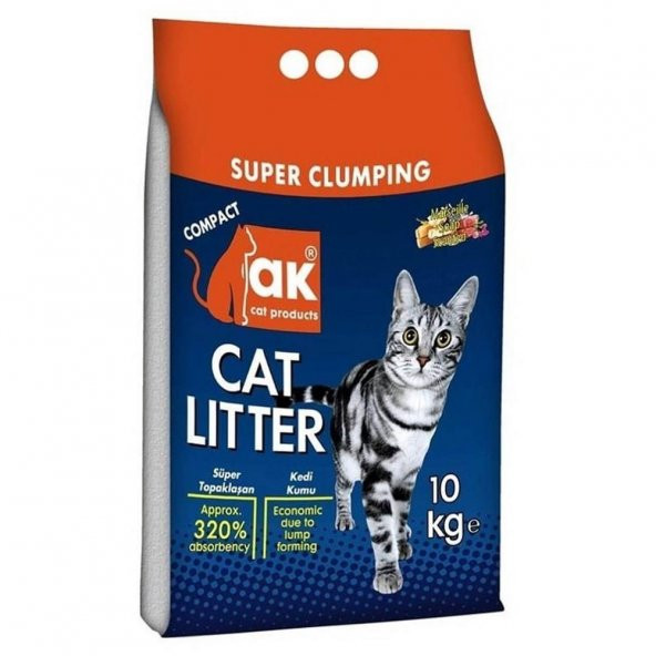Akkum Kalın Taneli Marsilya Sabunu Kokulu Kedi Kumu 10 Kg