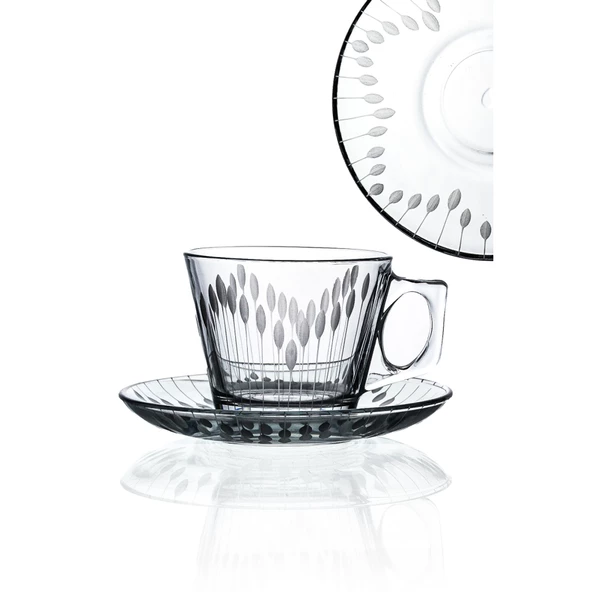 Decocia 6'lı Vela Fincan Set 12 Parça 195cc Vega Desenli