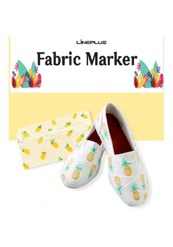 Tekstil Kumaş Kalemi Markörü 8 li Keçeli Kalem Fabric Marker Tekstil Markörü 8 Renk 1  Paket - 3
