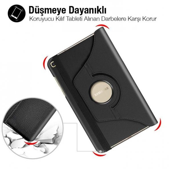 Coofbe Samsung Galaxy Tab A 2019 8.0 (T290-T295) Standlı Tablet Kılıfı, Darbe Emici Kaymaz Taban - 2