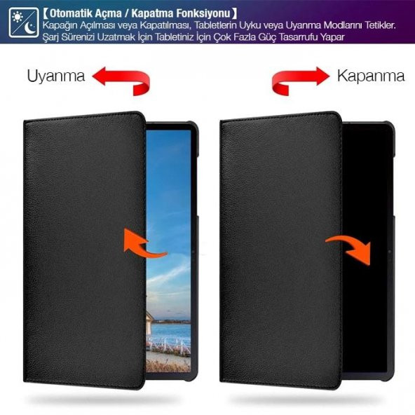 Coofbe Samsung Galaxy Tab S8 Plus 2022 12.4 (X800-X806) Standlı Tablet Kılıfı, Darbe Emici,Kaymaz - 4
