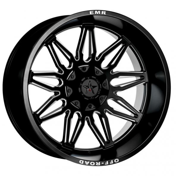EMR-633-03 12.0x22"-6x139.7 ET-44 106,1 Matt Black Milling Jant (4 Adet)