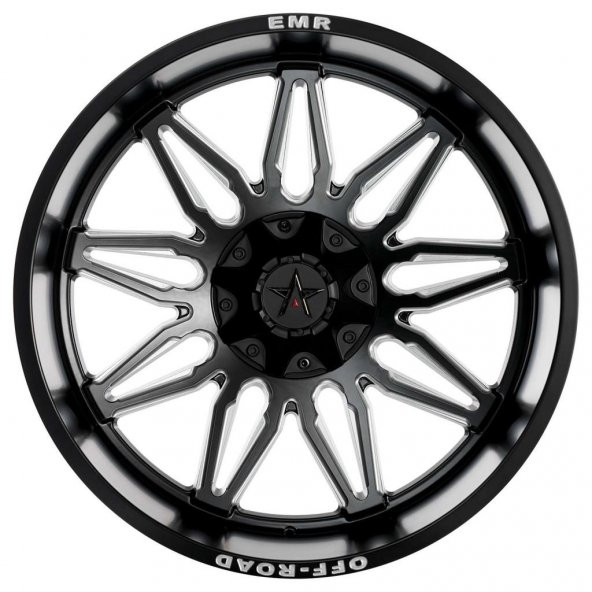 EMR-633-03 12.0x22"-6x139.7 ET-44 106,1 Matt Black Milling Jant (4 Adet) - 2