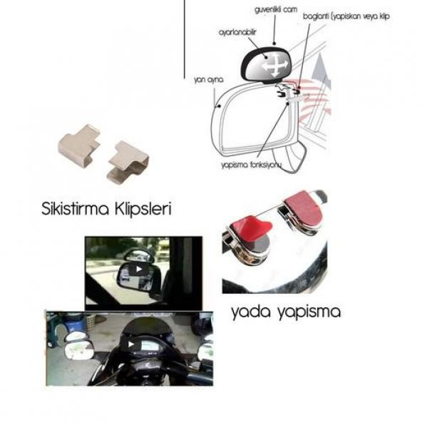 Sürücü Eğitmen Aynası Oval Siyah - 7