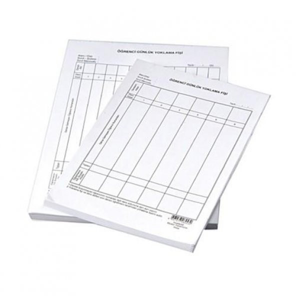 Gülpaş 456 Öğrenci Yoklama Fişi 10 Derslik 12x17