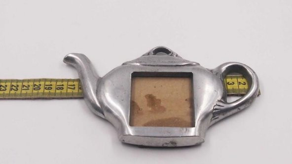 Dökme Alüminyum Fotoğraf Resim Çerçevesi Çaydanlık Şeklinde Minik Çerçeve Otantik Yöresel - 3