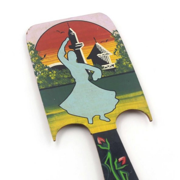 Eskilerden Ahşap Kaşık Duvar Süsü  Mevlana ve Semazen Temalı Duvar Süsü - Resim 3