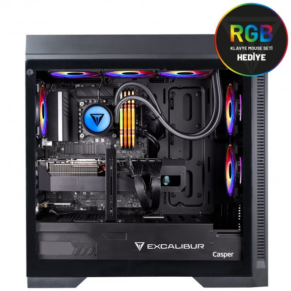 Casper Excalibur E75H.114F-BV60X-0SC Intel Core i5-11400F 16GB RAM 500GB SSD 12 GB RTX 3060 Freedos Sıvı S. - 3