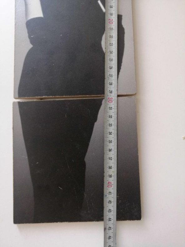 Siyah Beyaz Fotoğraf Baskılı Ahşap Duvar Süsü İpli Süs - Resim 2