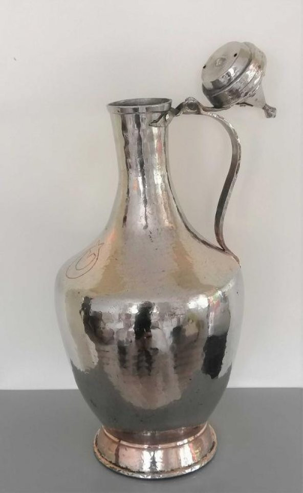 53CM ÇİVİ AY YILDIZ İŞLEMELİ BAKIR IBRİK BAKIR İBRİK - 4