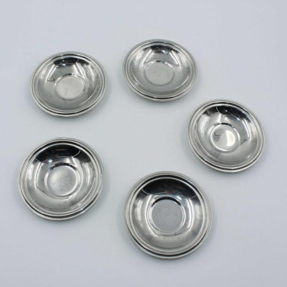 Eski - Kabarık Kenar 5 Adet Çay Bardağı Tabağı Mini Çerezlik - Lokumluk - Şekerlik Lot - 1