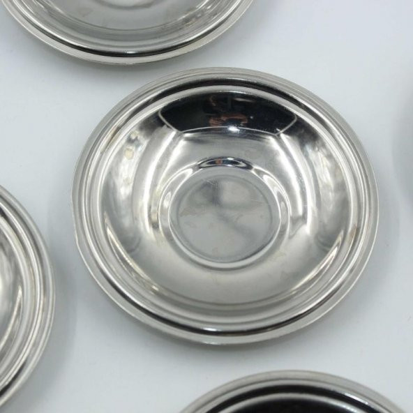 Eski - Kabarık Kenar 5 Adet Çay Bardağı Tabağı Mini Çerezlik - Lokumluk - Şekerlik Lot - 1 - 2