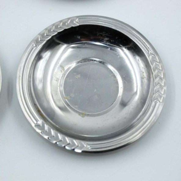 Eski - Ok Kenar - 4 Adet Çay Bardağı Tabağı Mini Çerezlik - Lokumluk - Şekerlik Lot - 13 - 2