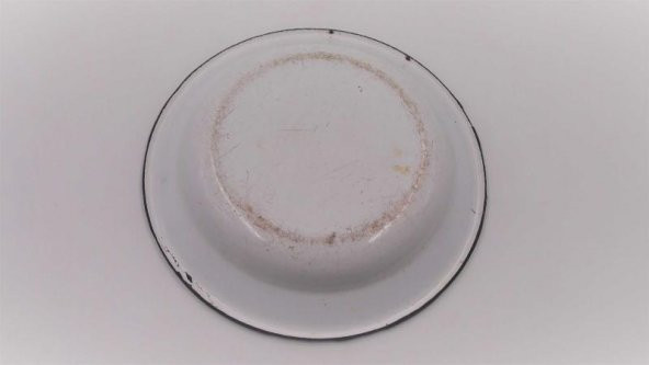 Sanat Taciri- Eskilerden Emaye Tabak - Dekorluk -Bahçe Ev Dekoru - 3