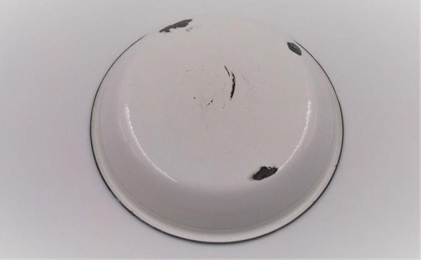 Sanat Taciri- Eskilerden Emaye Tabak - Dekorluk -Bahçe Ev Dekoru - Resim 3