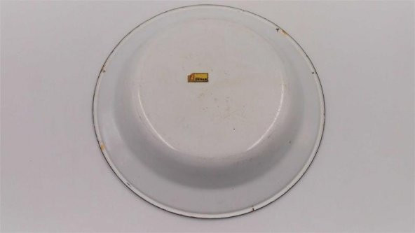 Sanat Taciri- Eskilerden Emaye Tabak - Dekorluk -Bahçe Ev Dekoru - Resim 3