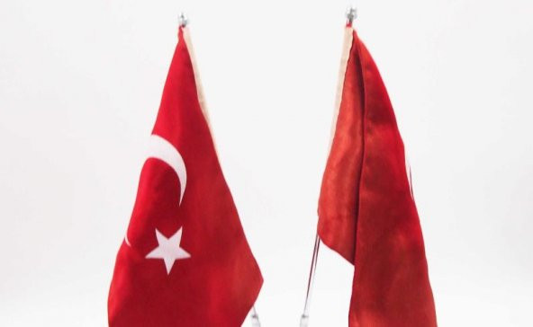 Masa Üzeri Bayrak İkili Bayrak Türk Bayrağı