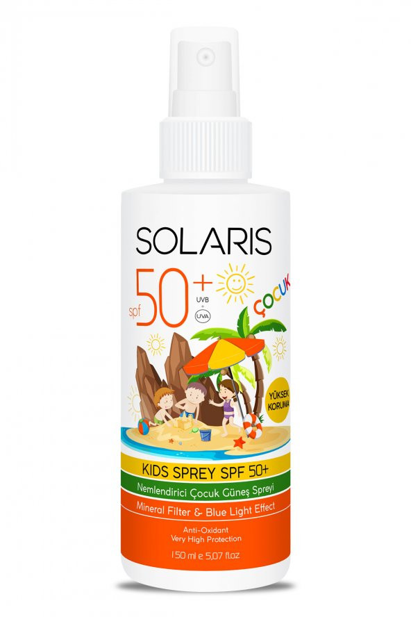 Solaris Çocuk Güneş Kremi Sprey SPF 50+ Yüksek Kor