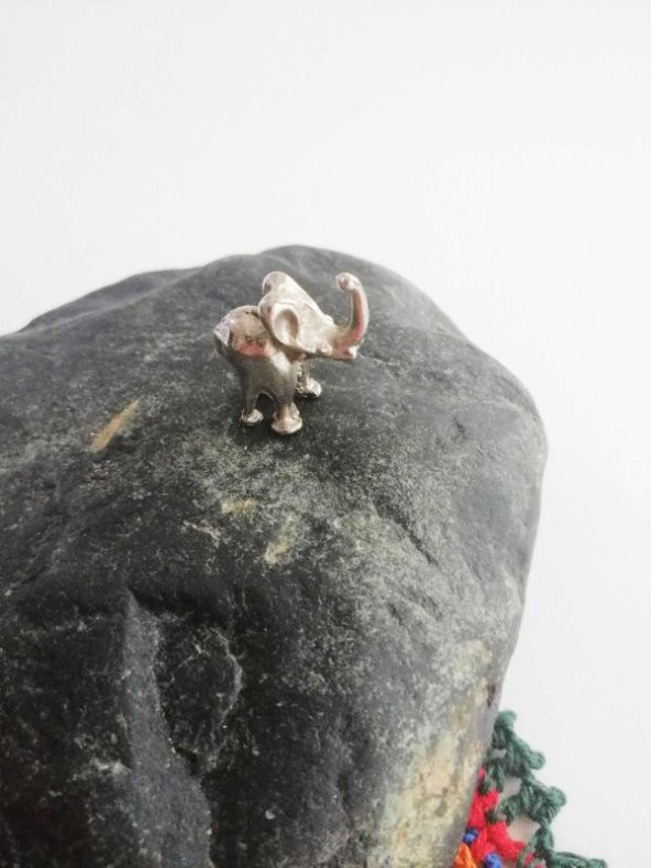 Antika 1 Adet Minyatür Metal Fil Biblosu ürün görseli