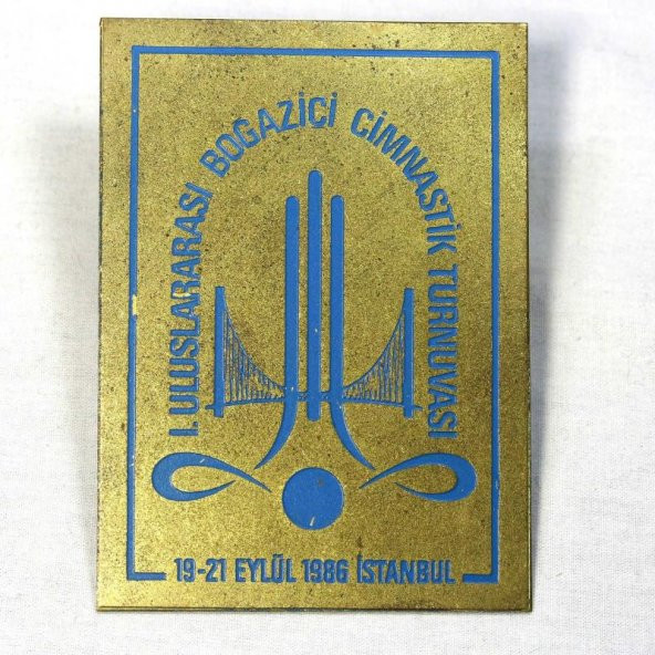 Boğaziçi Cimnastik Turnuvası 1986 Yılı Plakası - Spor Organizasyon Plaketi - 1