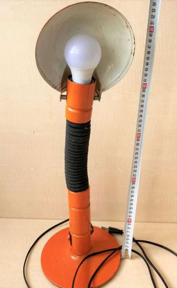 Antika Çalışır Vaziyette Masa Lambası - Gece Lambası Abajur no 3 - Resim 2