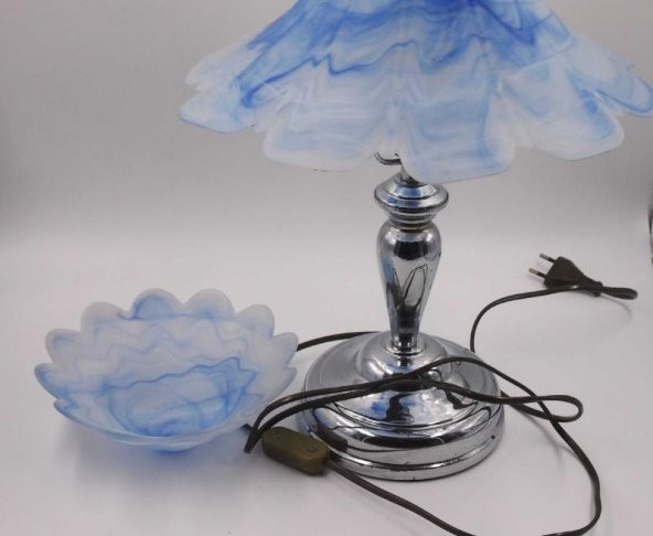 Sanat Taciri- Eskilerden Çalışır Vaziyette Abajur - Gece Lambası ürün görseli