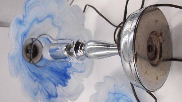 Sanat Taciri- Eskilerden Çalışır Vaziyette Abajur - Gece Lambası - Resim 4