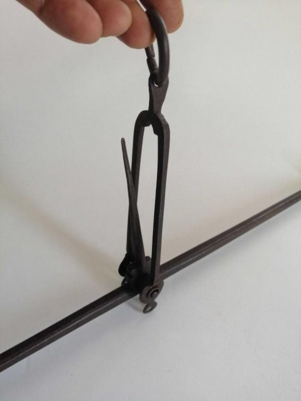 Sanat Taciri - El Yapımı Dövme Demir Eskilerden Terazi Ölçü Aleti Parçası - 4