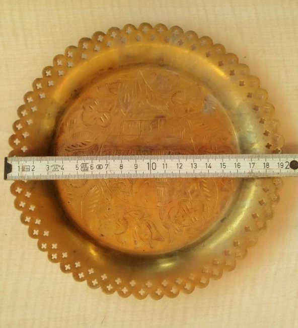 PİRİNÇ TEPSİ KALEM İŞÇİLİĞİ TEPSİ