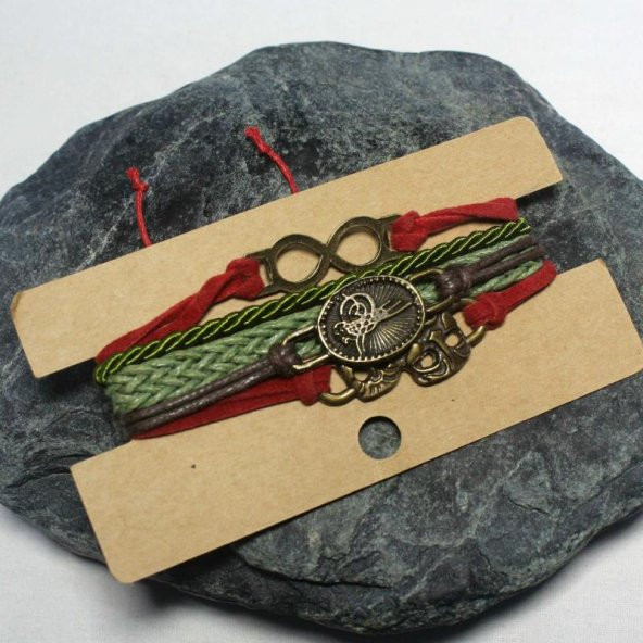 Osmanlı Tuğralı - Sonsuzluk İşareti Renkli Bileklik