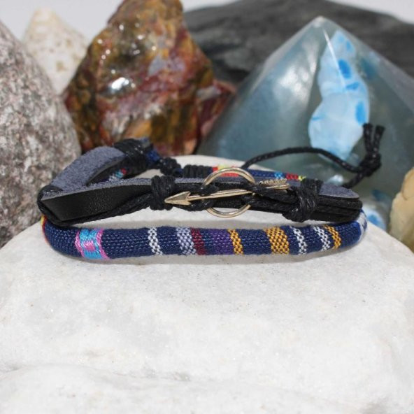 Aşk Oku Deri Örme Erkek Bileklik Eros TASARIM Unisex Bileklik