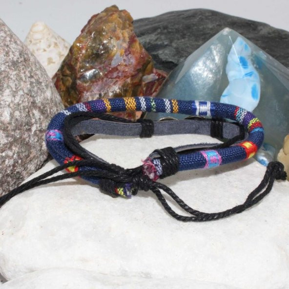 Sonsuzluk İşareti Deri Örme Erkek Bileklik TASARIM Unisex Bileklik - 2