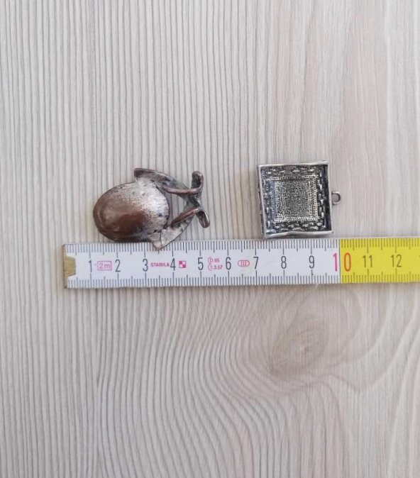 VİNTAGE 2 ADET METAL KOLYE UCU - 2