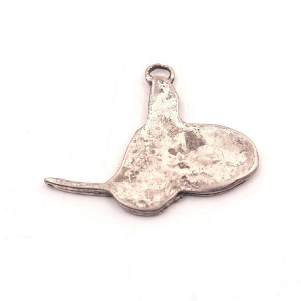 Antik Gümüş Renkli Ormanlı Tuğrası Metal Kolye Ucu - 2