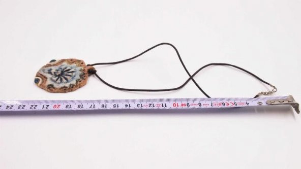 Sanat Taciri- Eskilerden Porselen Orjinal Büyük Kolye - Uzun Kolye - Takı - 3