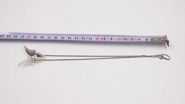 Sanat Taciri- Kelebek Zincirli Kolye - Resim 3