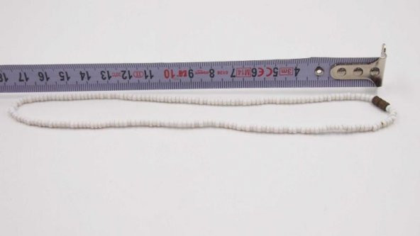 Sanat Taciri- El İşi Eskilerden Antika Pirinç Klipsli Bocuk Kolye -Beyaz - 3